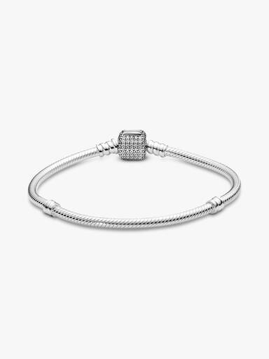 Pandora Moments Schlangen-Gliederarmband mit Funkelndem Pavé-Verschluss