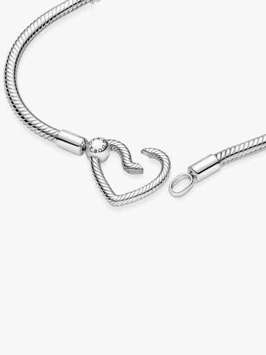 Pandora Moments Herzverschluss Schlangen-Gliederarmband