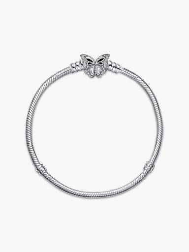 Pandora Moments Schlangen-Gliederarmband mit Schmetterling-Verschluss