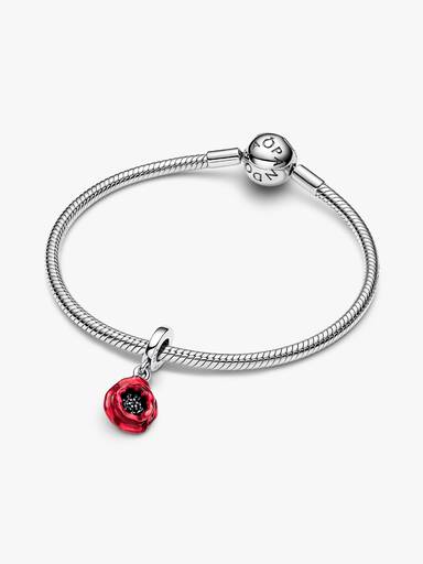 Roter Blume Charm-Anhänger