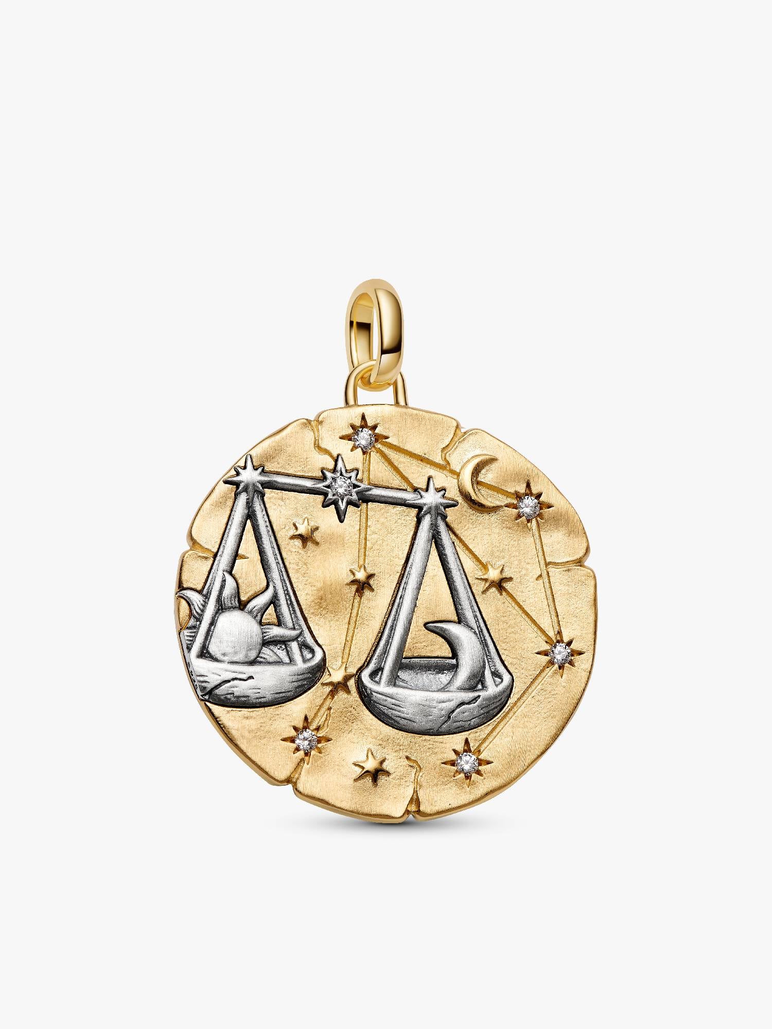 Sternzeichen Waage Großes Medaillon-Charm