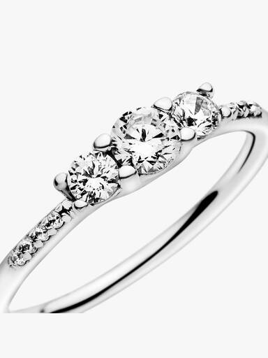 Drei Klare Steine Ring