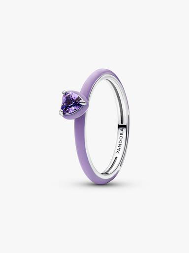 Violettes Chakra Herz Ring