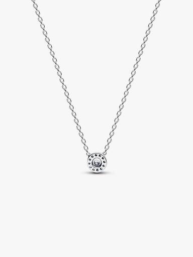 Runder Pavé-Strahlenkranz Collier-Halskette