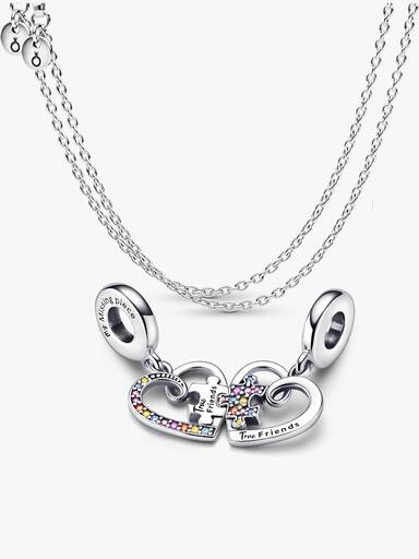 Freundschaft für immer Ketten & Teilbarer Freundschafts Charm Schmuckset