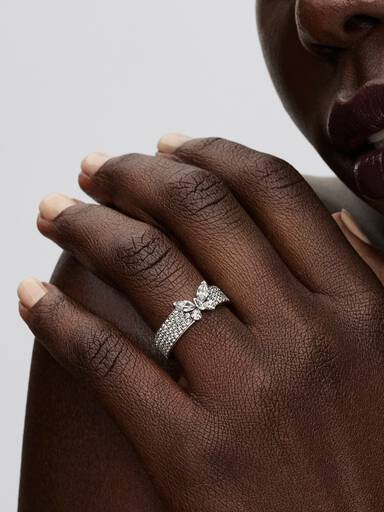 Funkelnder Schmetterling Markanter Ring