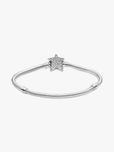 Pandora Moments asymmetrischer Stern-Verschluss Schlangen-Gliederarmband