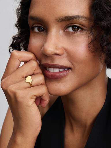Gravierbares Herz Ring
