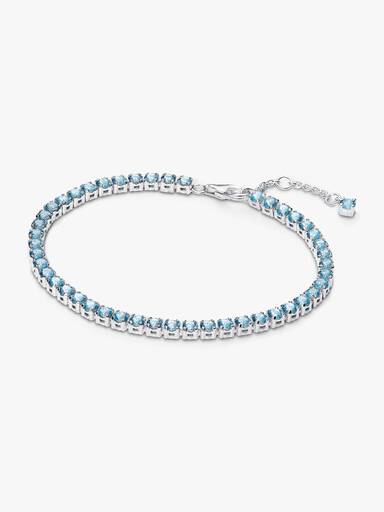 Funkelndes Blaues Tennisarmband