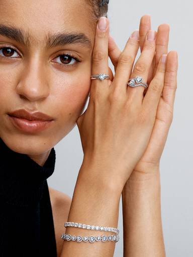 Doppelband Herz Ring