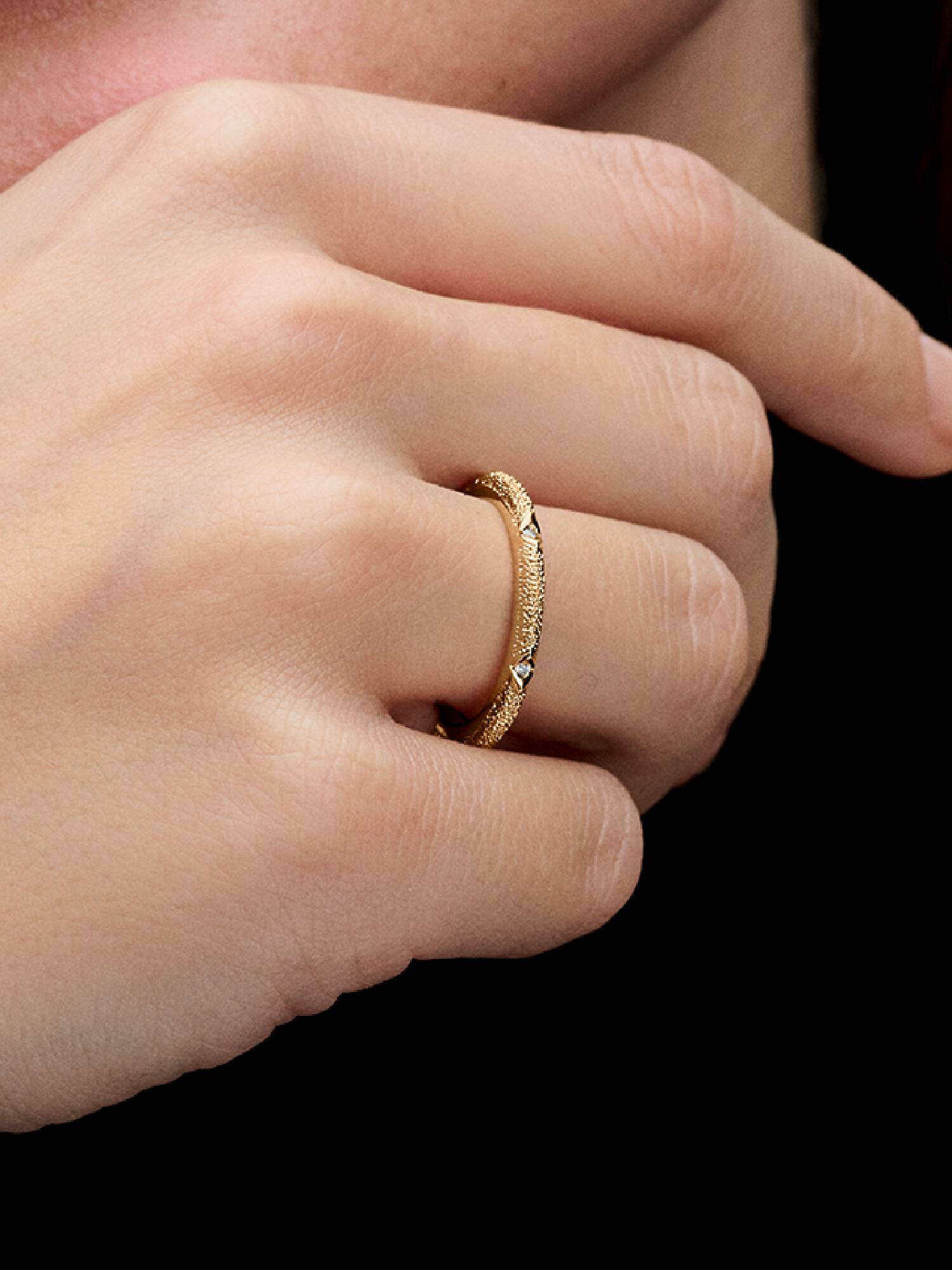 Pandora ME Struktur & Steine Ring