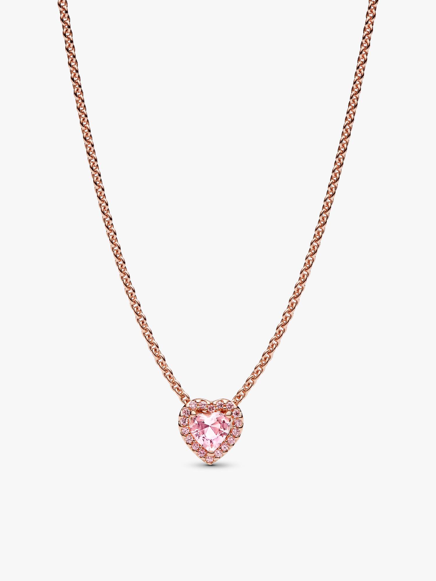 Rosafarbenes Herz Collier