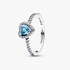 Erhabenes Hellblaues Herz Ring Erhabenes Hellblaues Herz Ring