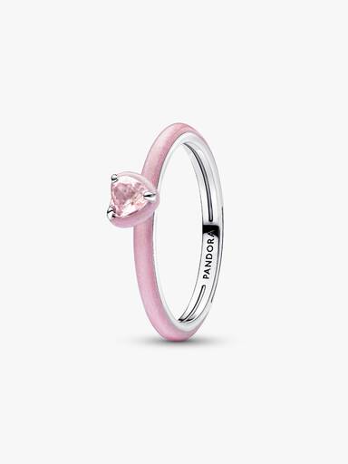 Rosafarbenes Chakra Herz Ring