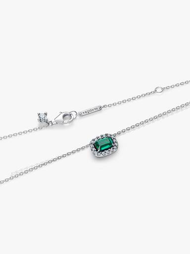 Rechteckiger Funkelnder Strahlenkranz Collier-Halskette