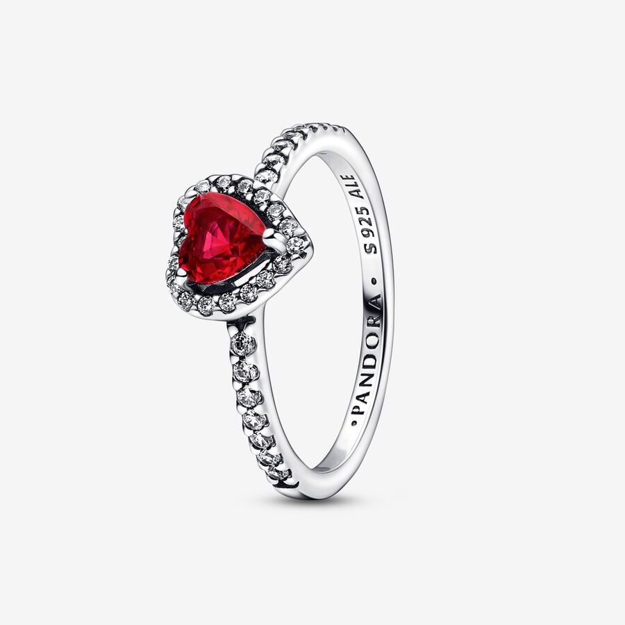 wijsvinger Erfgenaam Sluimeren Ausgeprägtes Rotes Herz Ring | Pandora