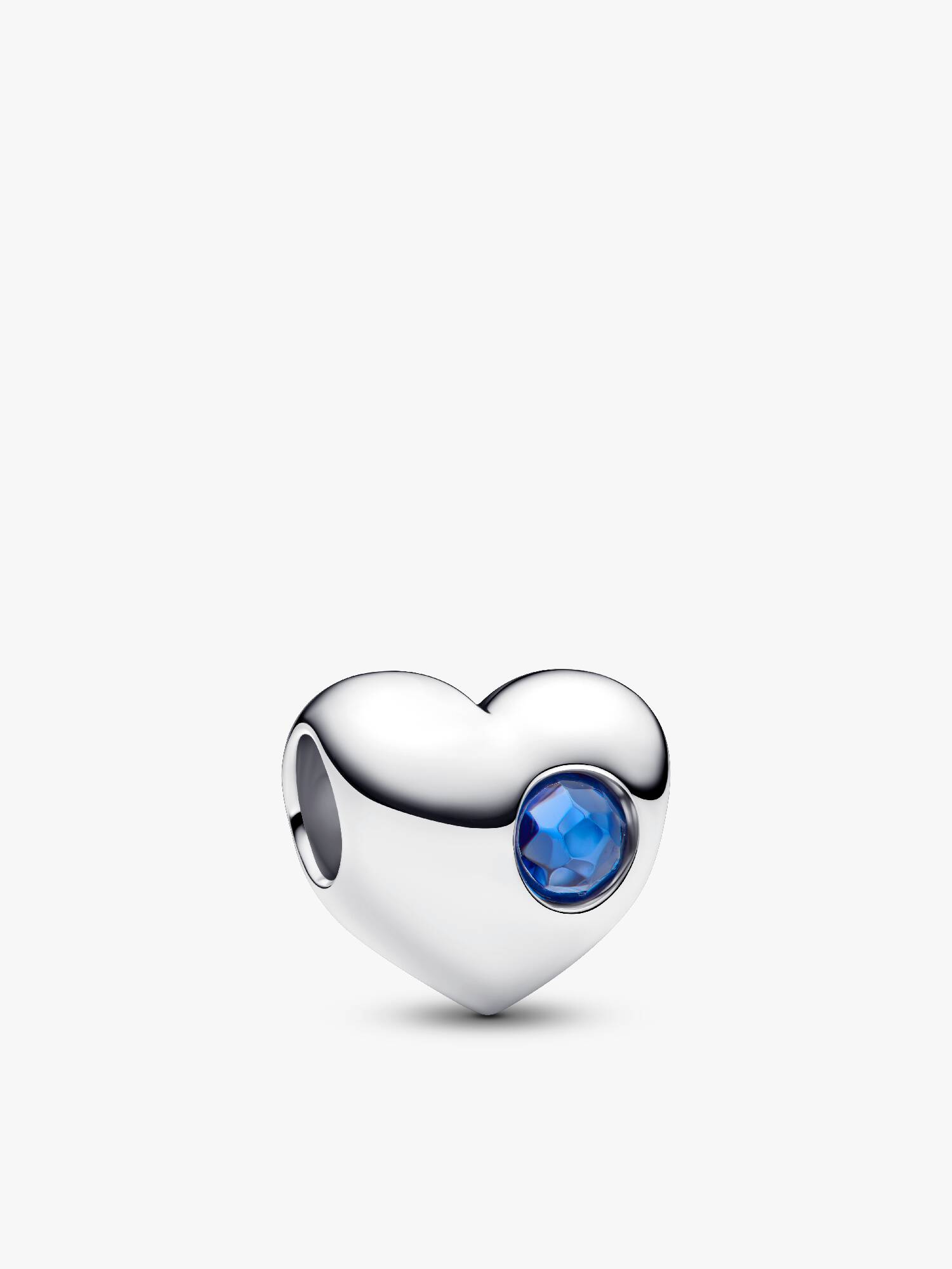 Gravierbares Blauer Stein Herz-Charm
