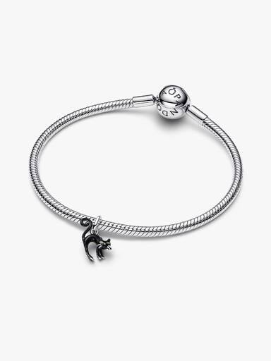 Schwarze Katze Charm-Anhänger