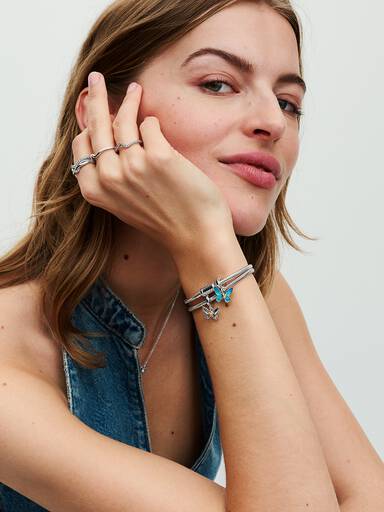 Leicht zu schließendes Schlangen-Gliederarmband mit Magnetverschluss