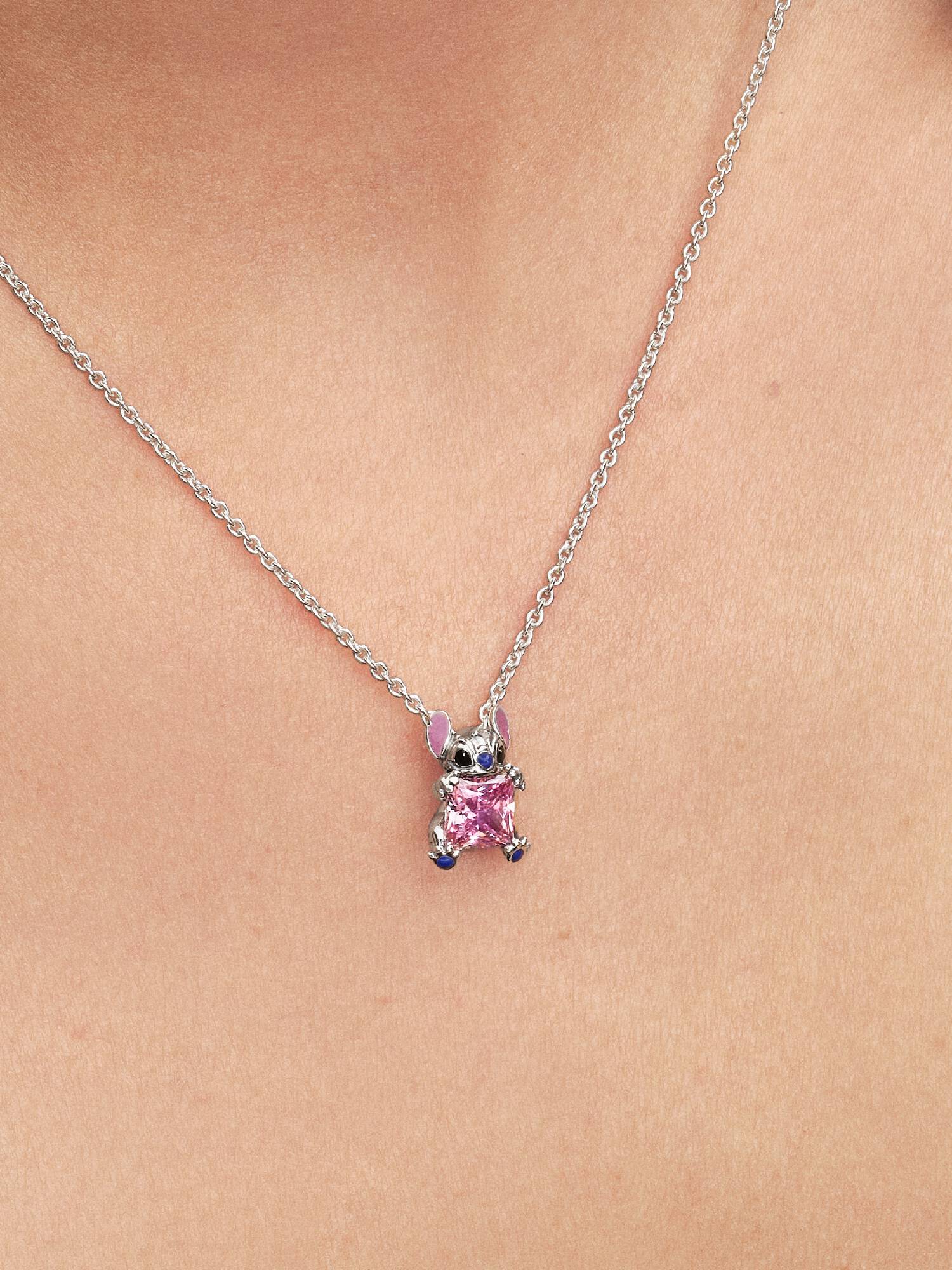 Disney Stitch Rosafarbene Collier-Halskette