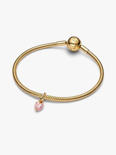 Rosafarbenes Chakra-Herz Mini-Charm-Anhänger