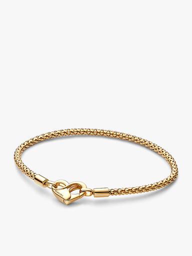 Vergoldetes Armband & Herz-Clip-Set