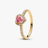 Erhabenes Rosafarbenes Herz Ring Erhabenes Rosafarbenes Herz Ring