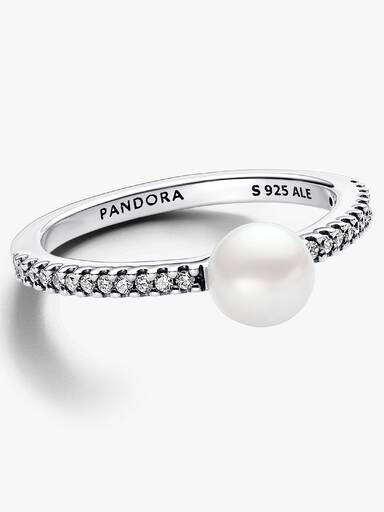 Behandelte Süßwasserzuchtperle & Pavé Ring