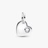 April Gravierbares Herz Klarer Stein Charm-Anhänger April Gravierbares Herz Klarer Stein Charm-Anhänger
