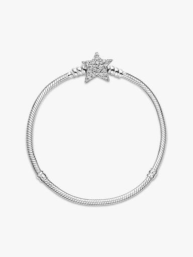 Pandora Moments asymmetrischer Stern-Verschluss Schlangen-Gliederarmband