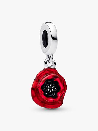Roter Blume Charm-Anhänger
