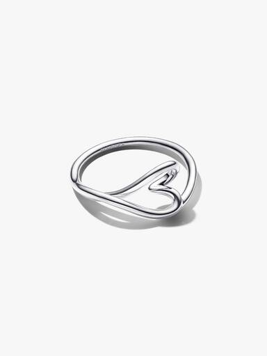 Organisch Geformtes Herz Kleiner Ring