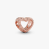 Offenes Metallperlen Herz Charm Offenes Metallperlen Herz Charm