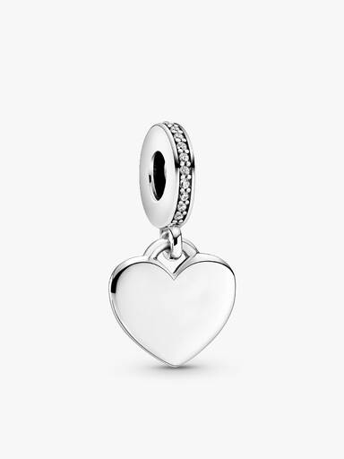 Schmuckset Ewige Liebe Armband & gravierbarer Charm-Anhänger mit blauem Herz Charm