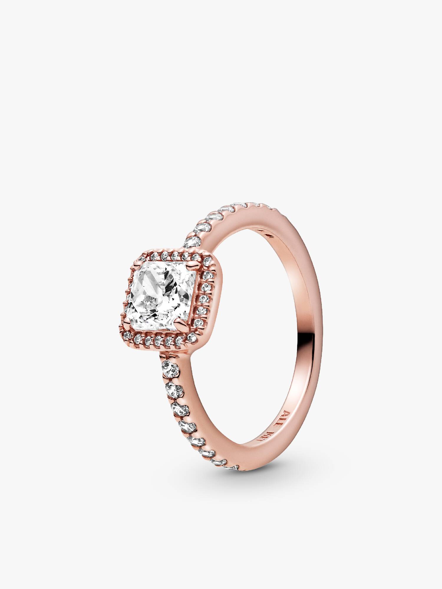 Quadratischer Funkelnder Strahlenkranz Ring