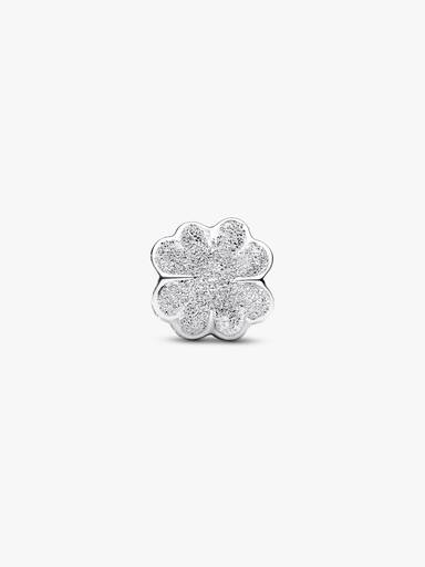 Strukturiertes Kleeblatt Mini-Charm
