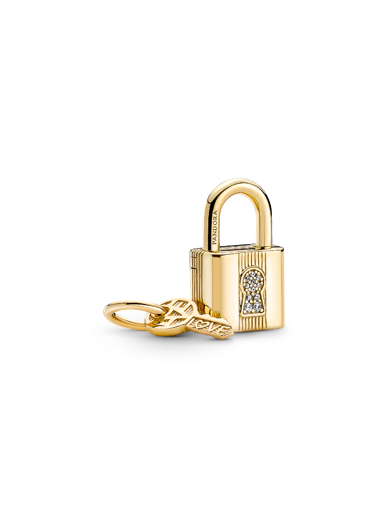 Vorhängeschloss & Schlüssel Charm-Anhänger
