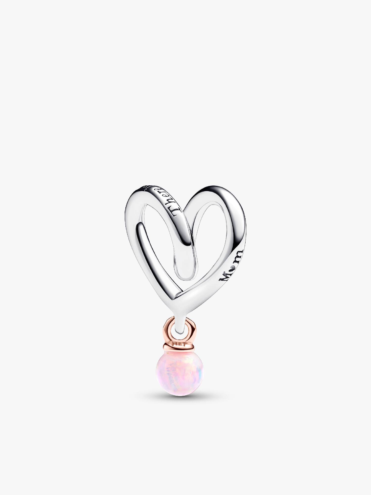Bicolor Eingehülltes Herz Charm