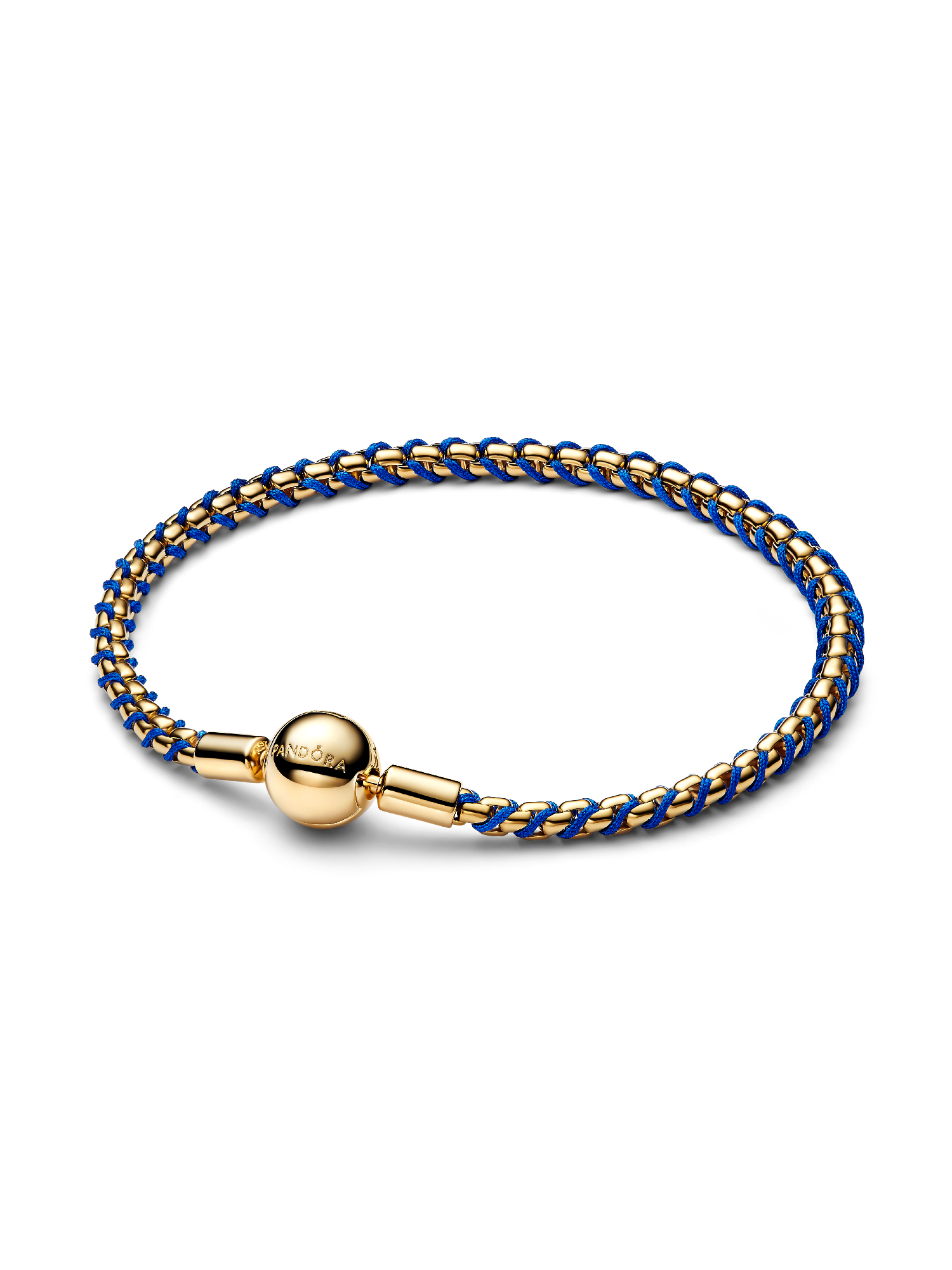 Blaue Kordel Kastenkette Armband