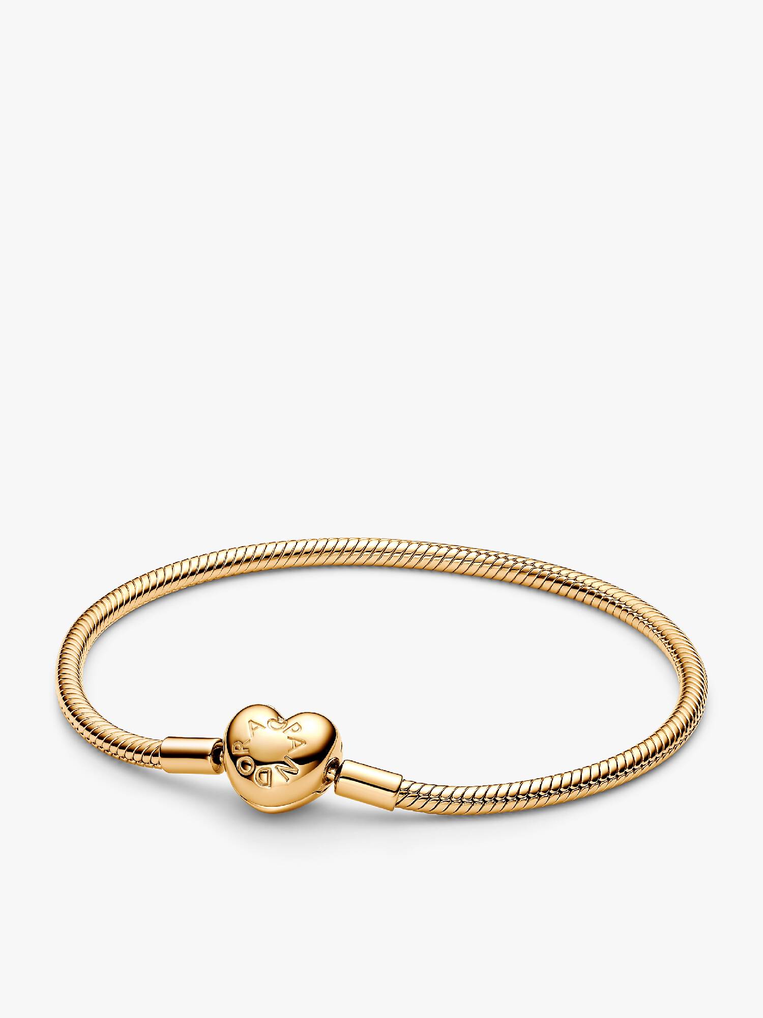Pandora Moments Schlangen-Gliederarmband mit Herz-Verschluss