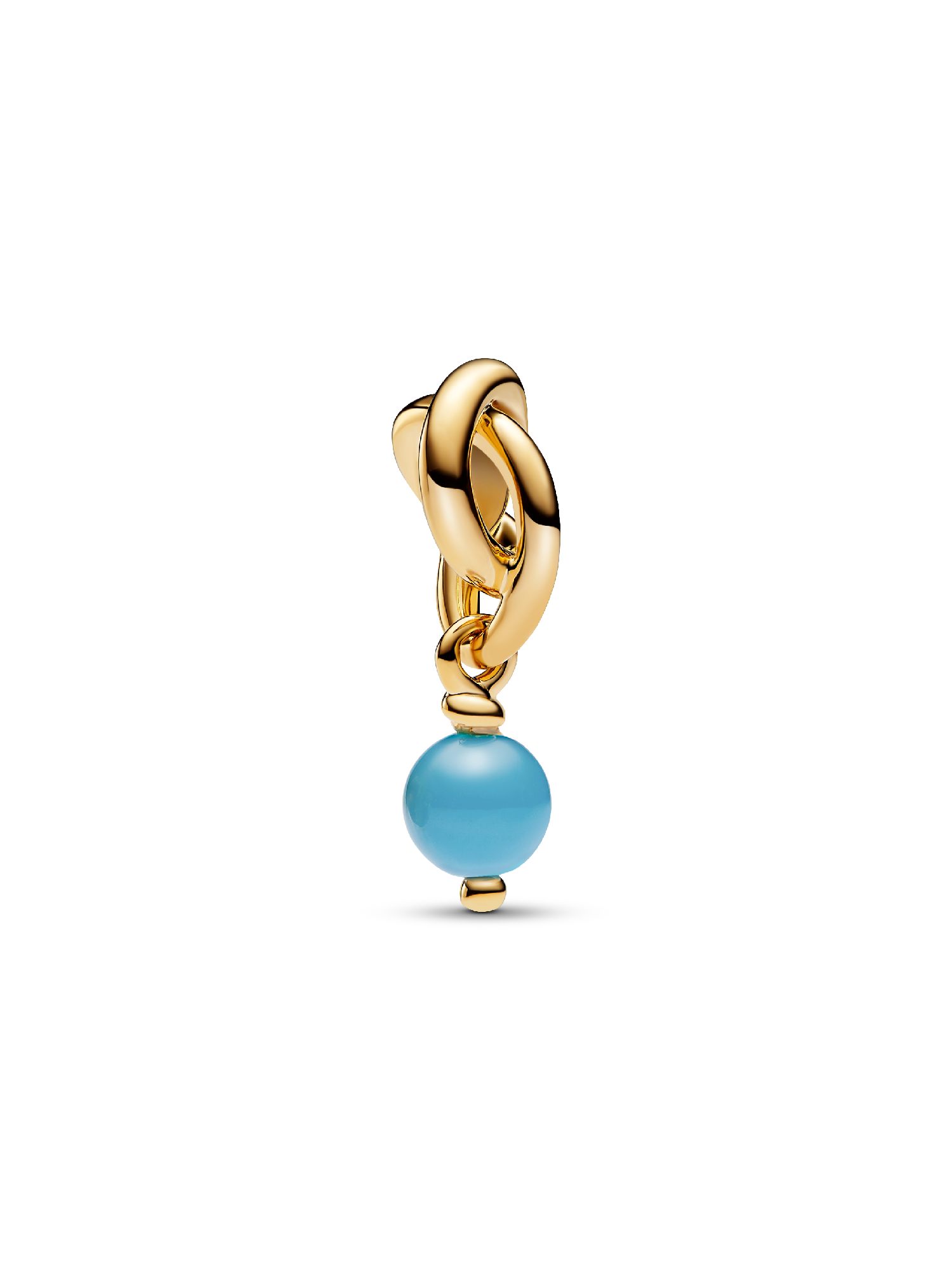 Türkisblauer Ewigkeitskreis Charm-Anhänger