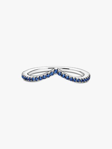 Pandora Timeless Wishbone Funkelnder Blauer Ring