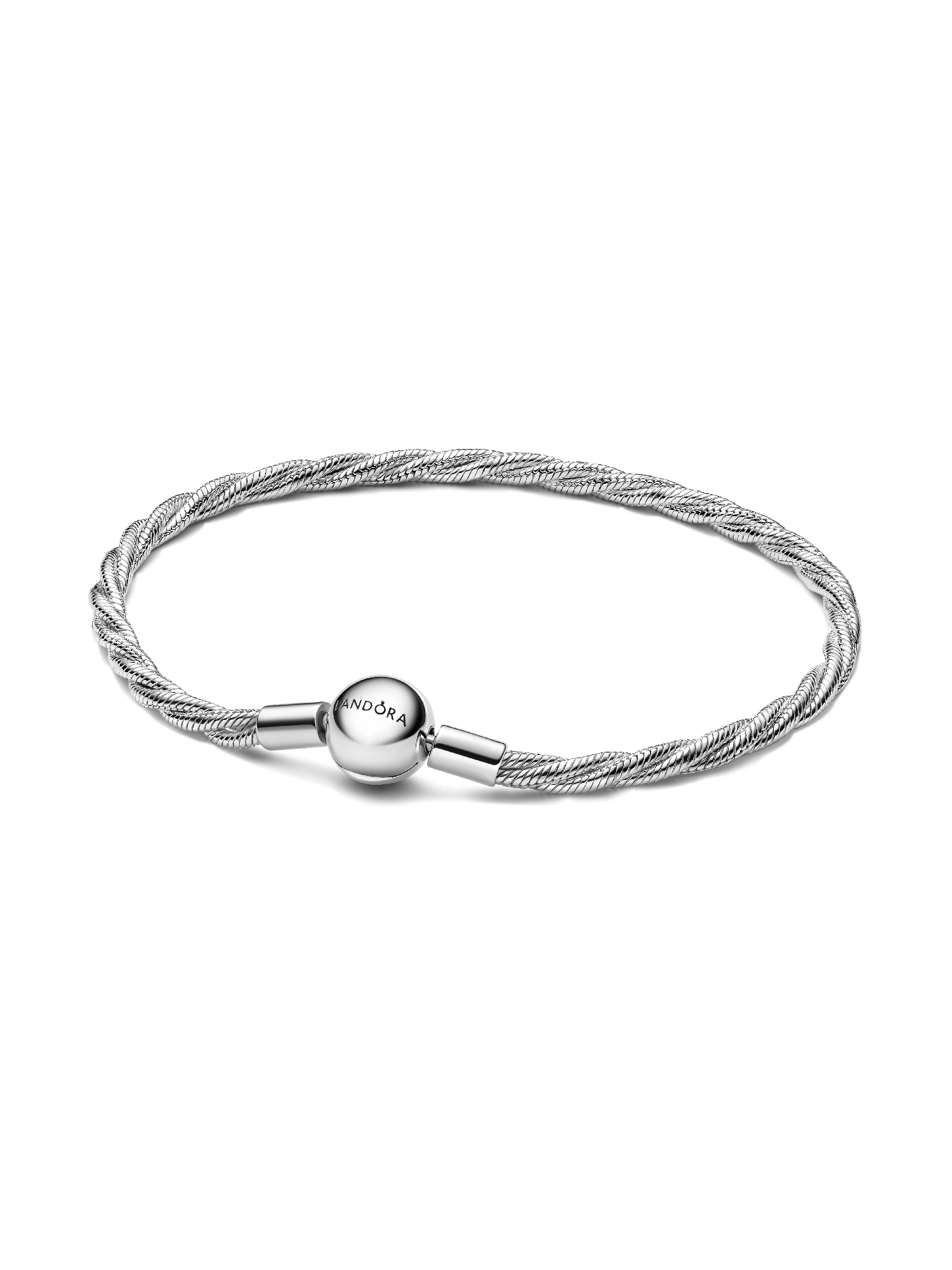 Runder Pandora Verschluss Gedrehtes Schlangen-Gliederarmband