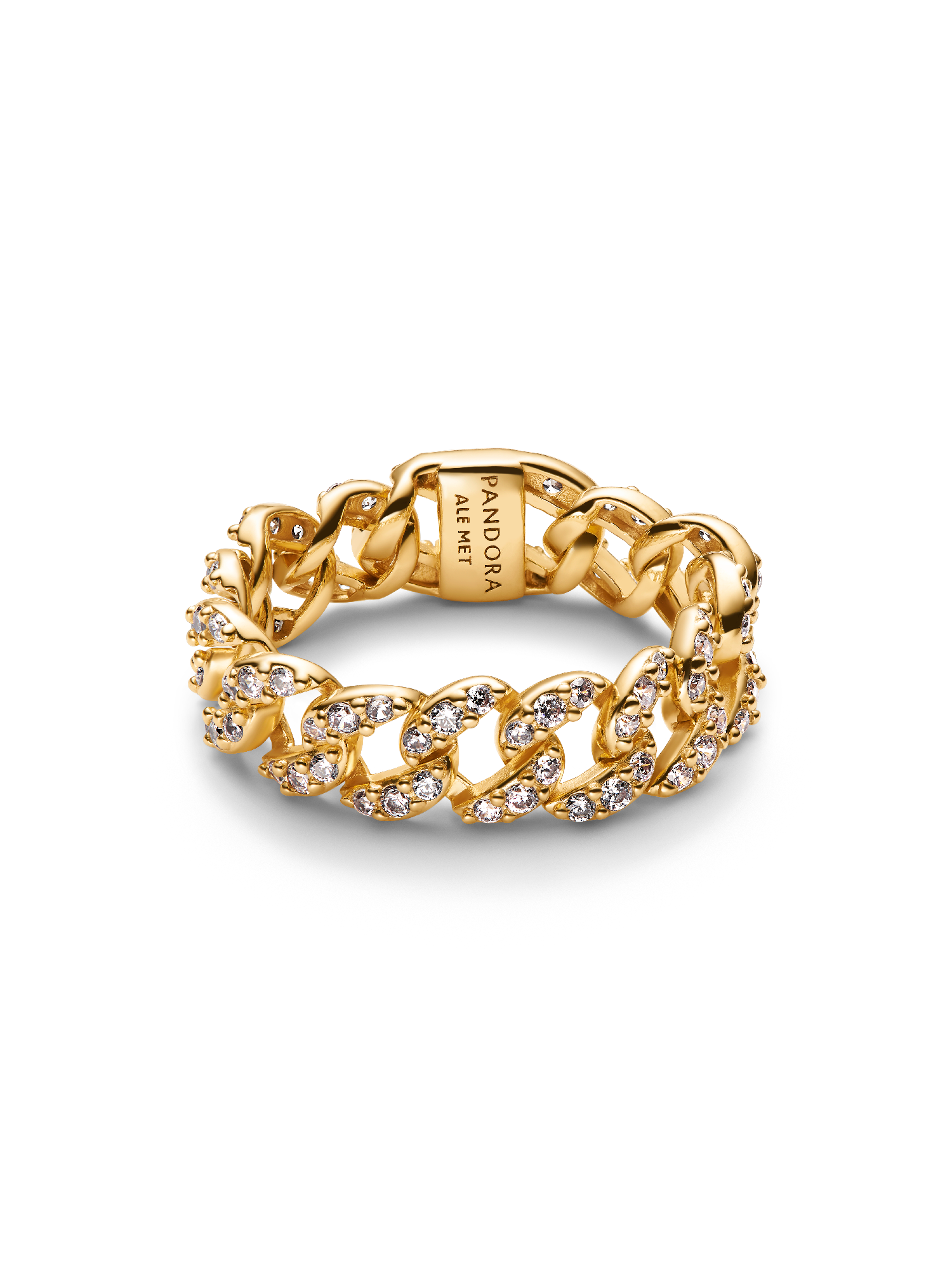 Pavé Cuban Ketten-Ring