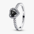 Erhabenes schwarzes Herz Ring Erhabenes schwarzes Herz Ring