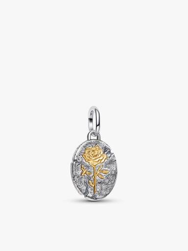 Halskettenset mit Rosen Medaillon Charm