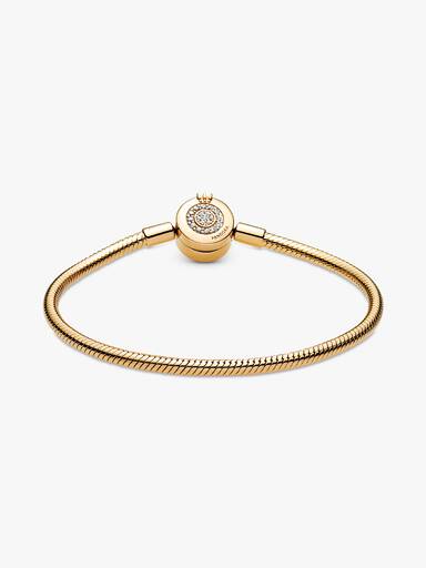 Funkelndes Crown O Schlangen-Gliederarmband