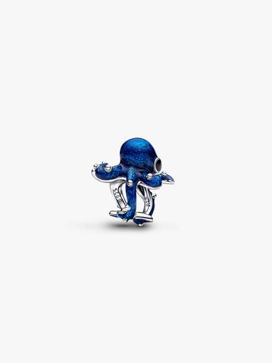 Blauer Oktopus Charm