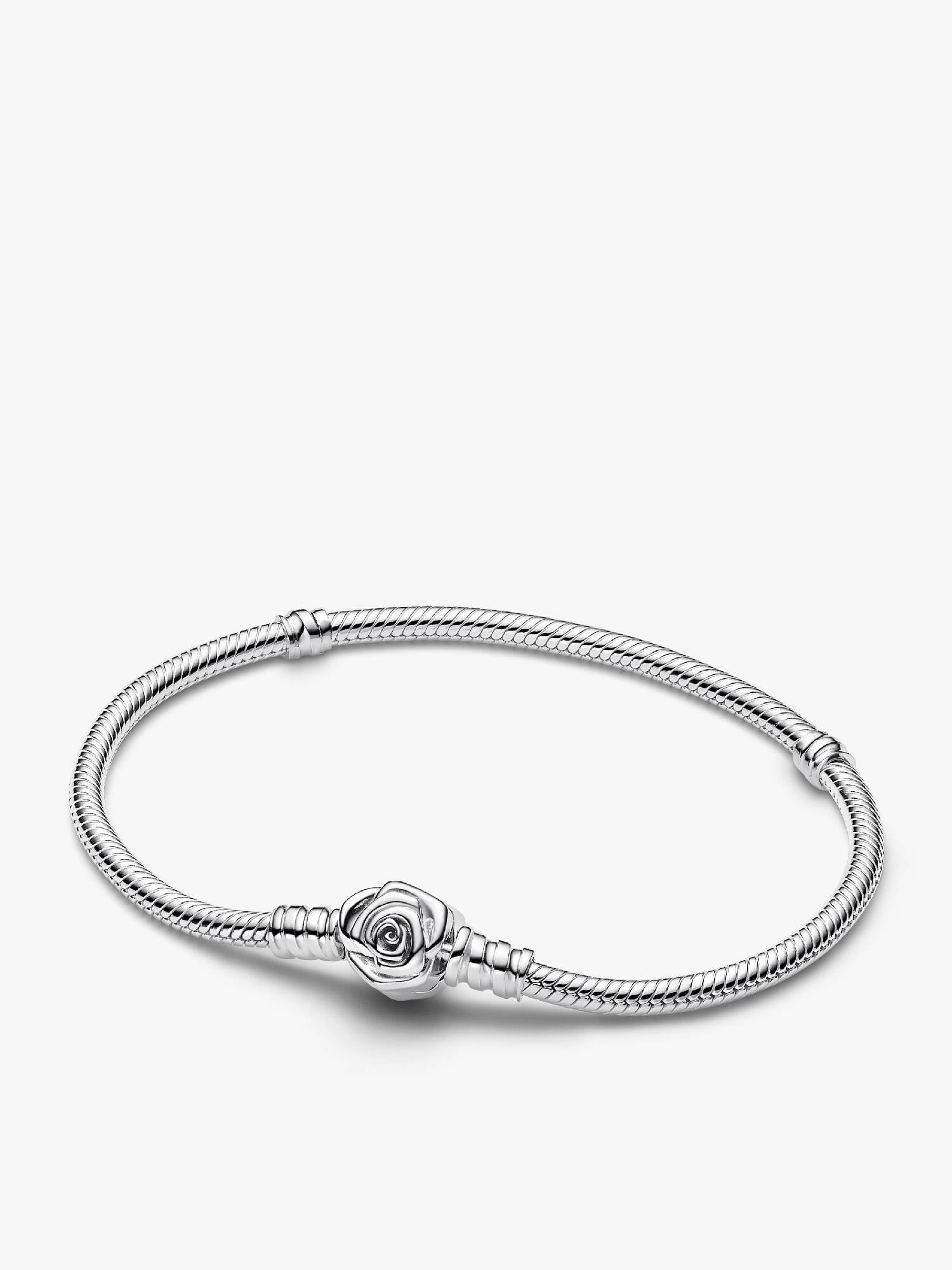 Pandora Moments Blühende Rose Verschluss Schlangen-Gliederarmband