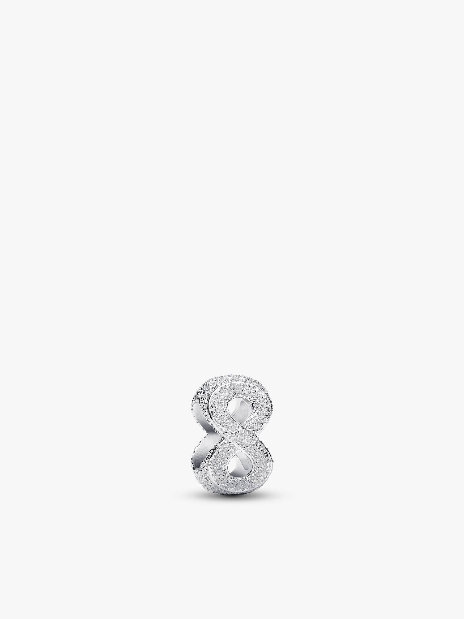 Strukturiertes Unendlichkeits-Symbol Mini-Charm